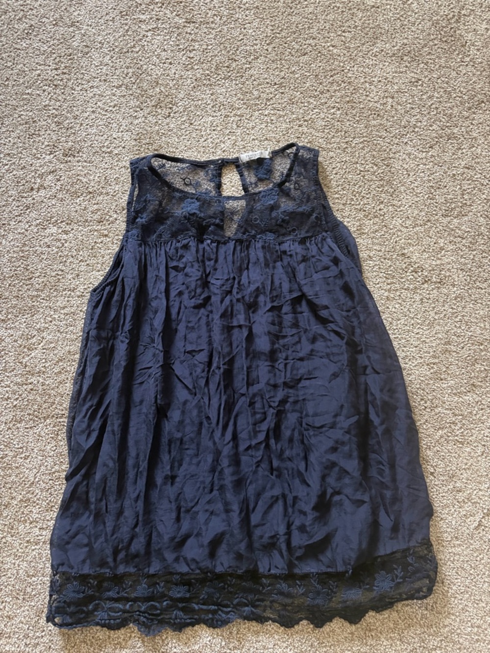 Silk and Lace Italian sleeveless Blouse